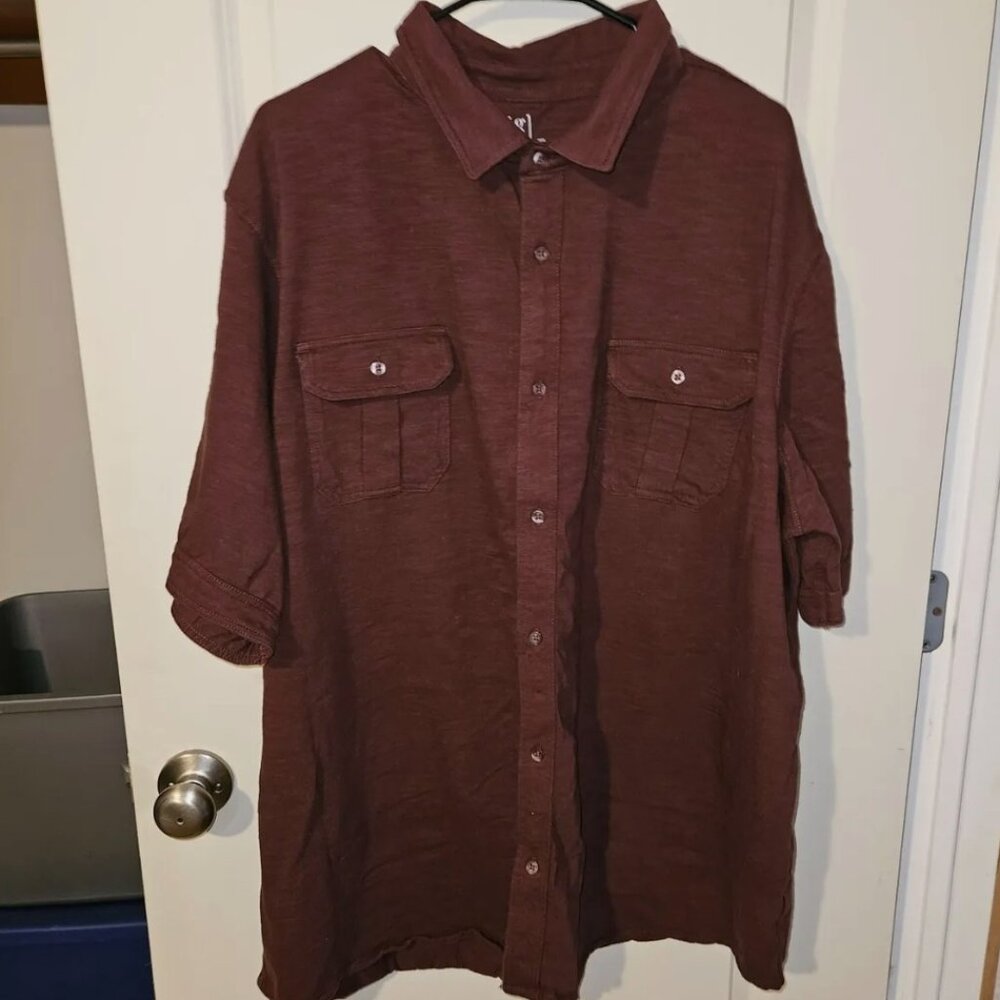 Mens Short Sleeve Button Down Shirt By Size 3xl